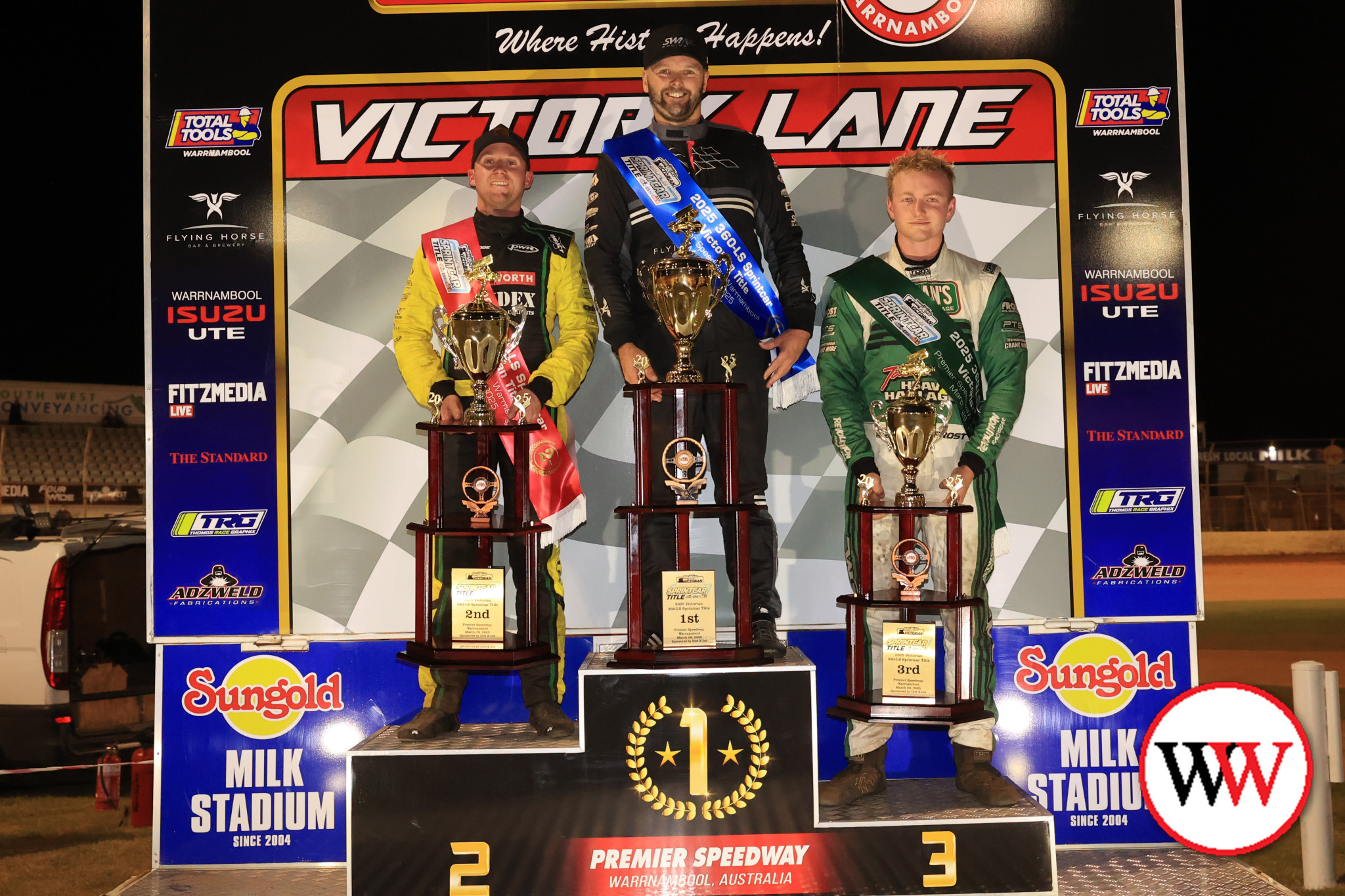 ~ 2025 Victorian 360\LS sprintcar TITLE ~ 1st place Jamie Veal, 2nd place Lockie McHugh, 3rd place Tate Frost ~