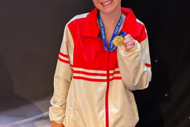 Zeta Kane with her gold medal.