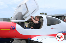 Pilot Ray Banfield with Cadet Hain.