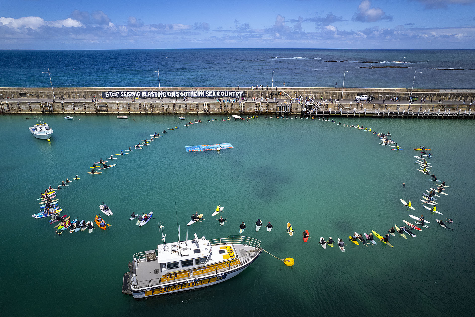 The ‘paddle out’ in Warrnambool.