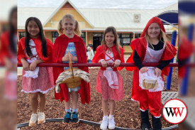 Hana, Phoebe, Blayk and Delilah as Little Red Riding Hood.