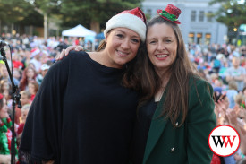 Singers Melissa Condo of Warrnambool and Woodford’s Prudie Clark entertained the audience throughout the night with a variety of Christmas carols.