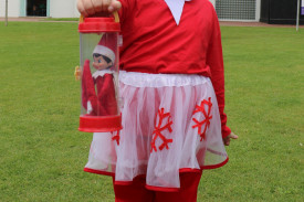 Isabelle Moloney was eager to take her Elf along for the fun.
