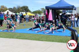 Members from the Warrnambool Calisthenics Club performed during the afternoon.