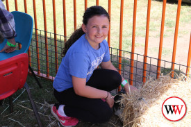 Myla Barbetti was happy to spend time in the animal nursery.