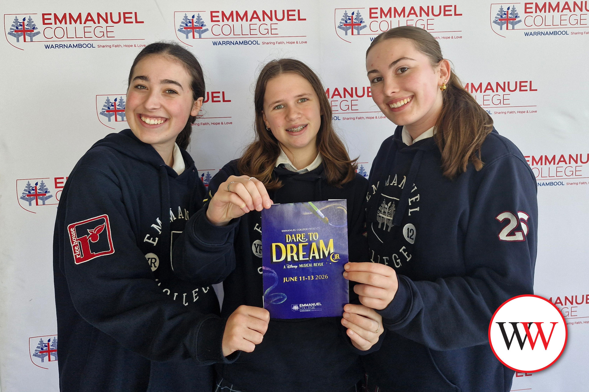 ‘Dare to Dream’ will be the final school performance for year 12 students Layla Kermond, Elina Mansbridge and Ruby Nelson.