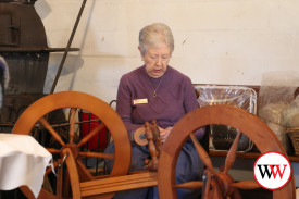 Pauline was busy keeping her spinning wheels turning.