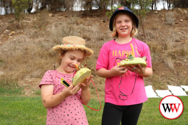 Matilda and Audrey Fraser enjoy the activities.