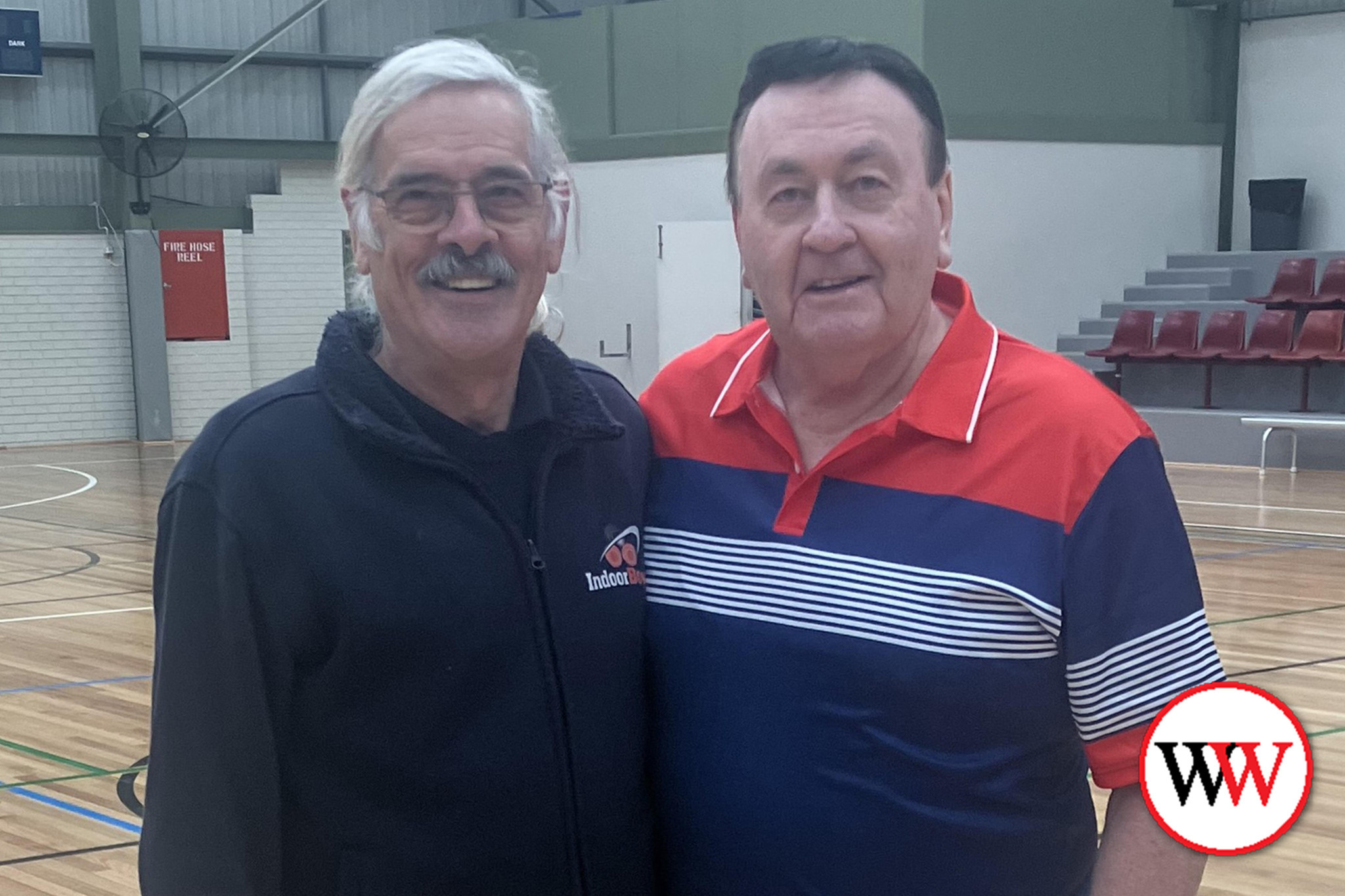Finals contenders in the men’s singles, Frank Harney and Peter Baker.
