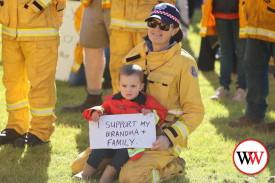Mortlake group officer Merrilyn McCosh with her grandson Tex.