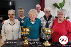 Helen Turner, Dulcie Askew, Pat Surkitt, Charley Farley, Bridgie Baker and Bev McKenzie.
