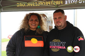 Alice Ugle (traditional owner) and Jordy Knight (senior regional engagement project officer)