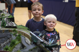 William and Angus Cook of Warrnambool absolutely love trains and had a great morning at the exhibition.