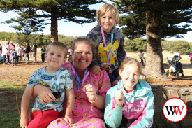Mum Amy Young had a very special day with children Tessa, Charlie and Dusty.