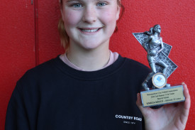 13 and under best and fairest award winner, Emelia Kelly.