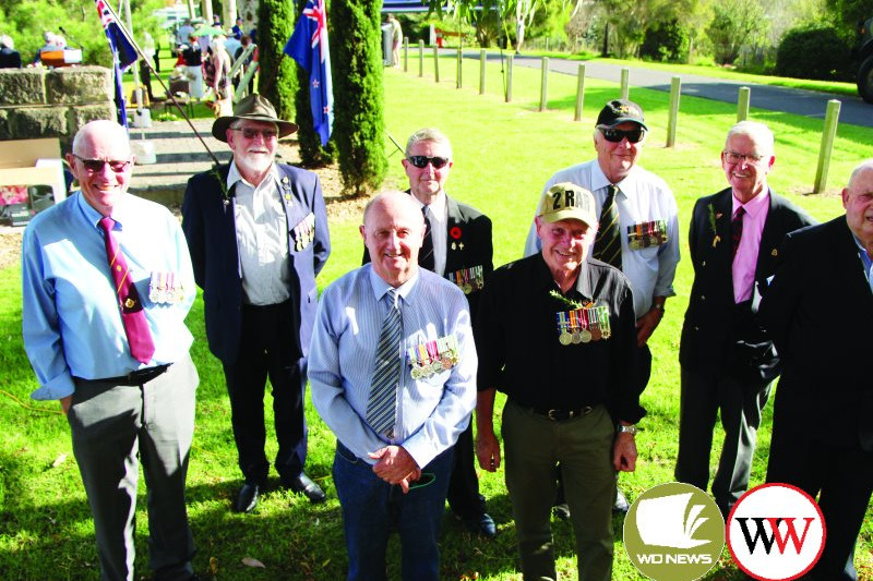 Thank you for your service: (above) Vietnam veterans were honoured at this year’s Anzac Day service in Panmure, with a plaque dedicated to locals who served unveiled.