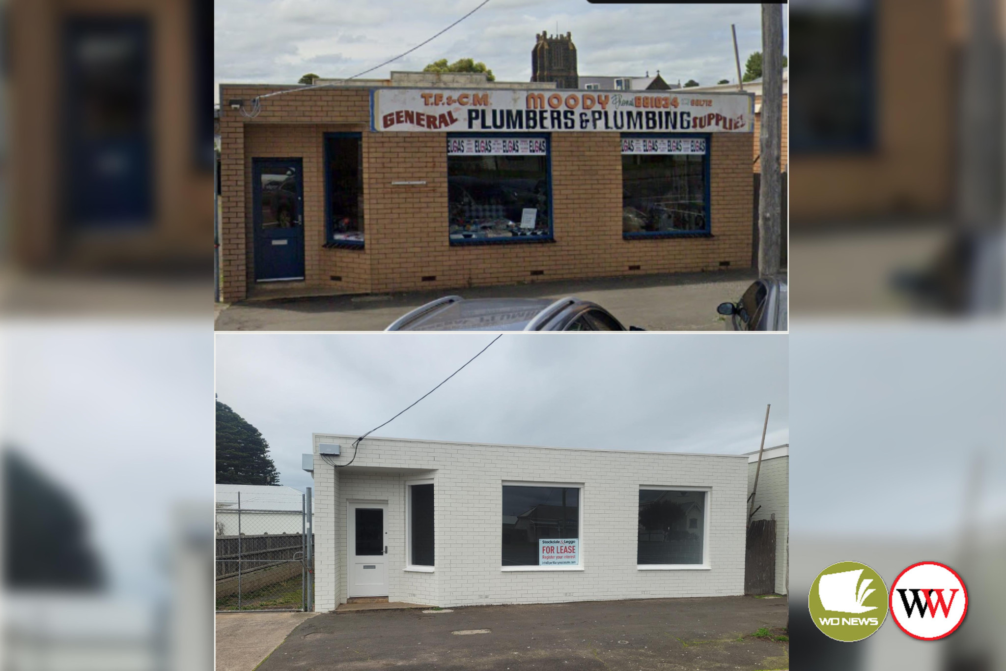 Before and after: the council’s business façade improvement program can help local buisnesses improve their shop fronts.
