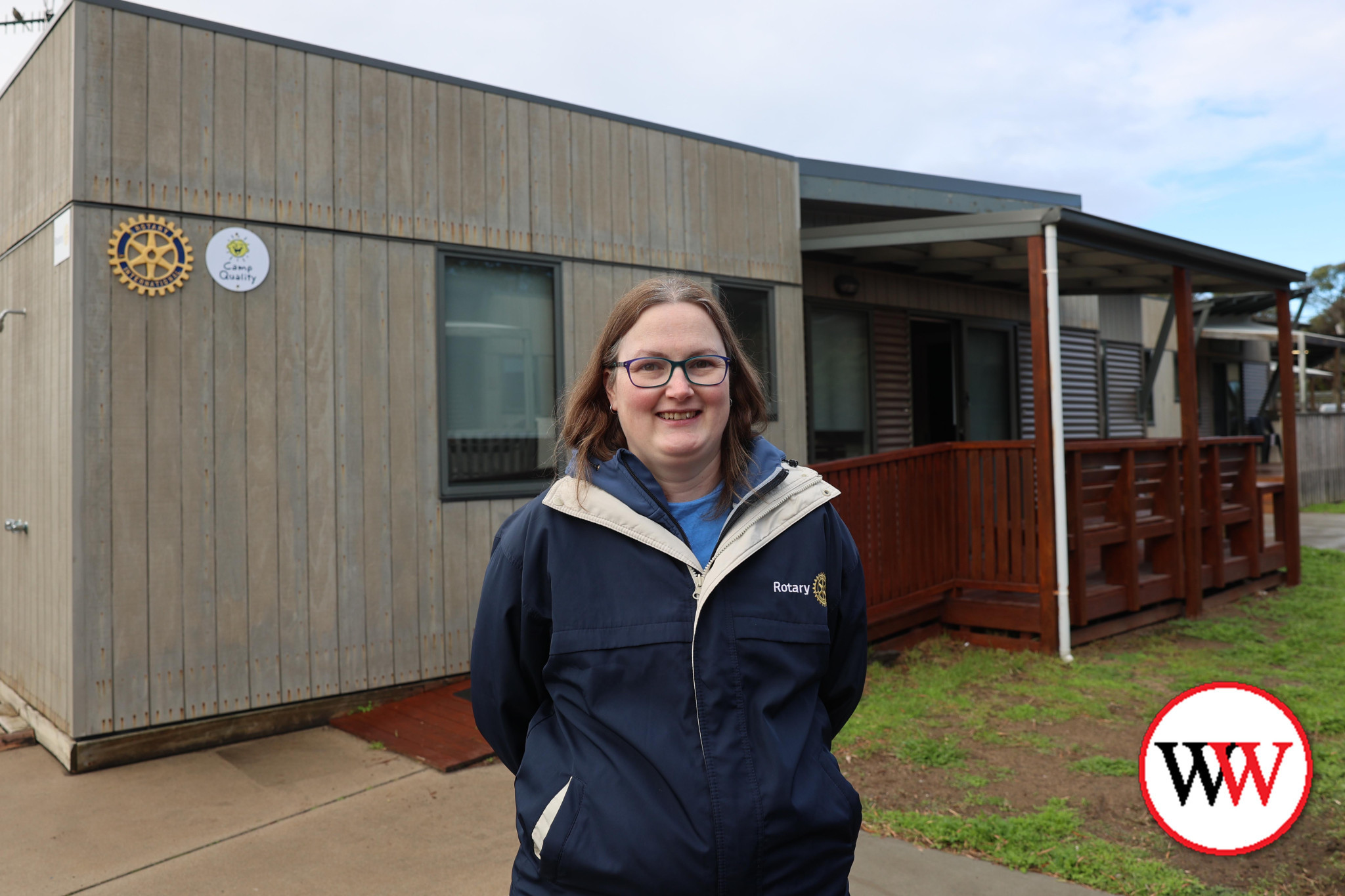 The Rotary Club of Warrnambool’s holiday cabin for Camp Quality families is in need of new external cladding – and Rotarians, including the club’s Camp Quality project coordinator Rachel Furnell (pictured) are keen to hear from anyone who may be able to help.