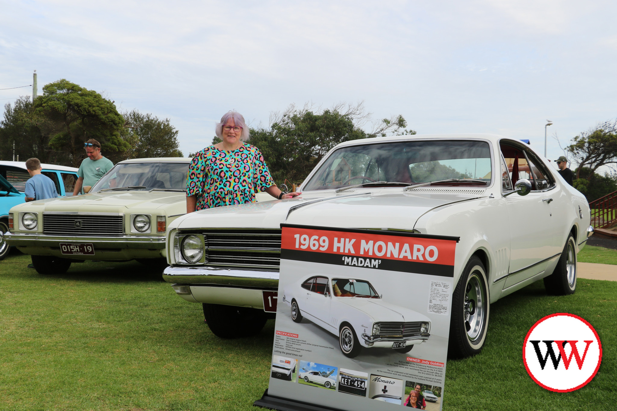 Jody Golding from Hamilton with her prized vehicle.