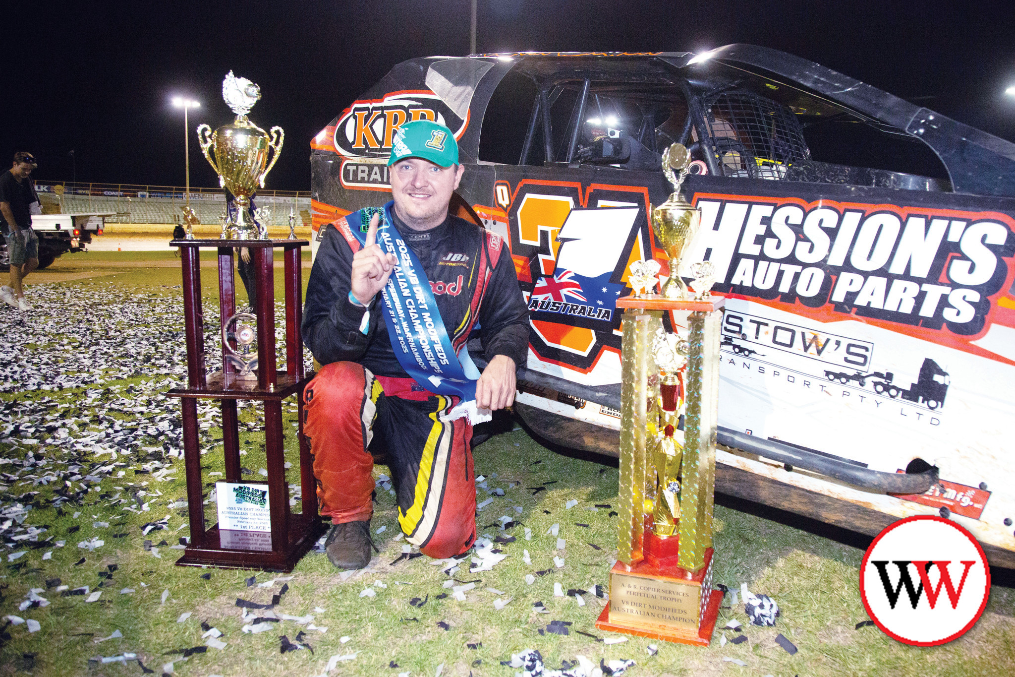 ~ Australia v8 dirt modified championship ~ 1st place Kevin Britten ~ Photo by Corey Gibson Photography