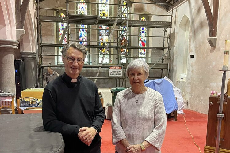 Father Scott Lowrey and Lois McKenzie (parish council secretary) are hoping locals will support this weekend’s parish fete.