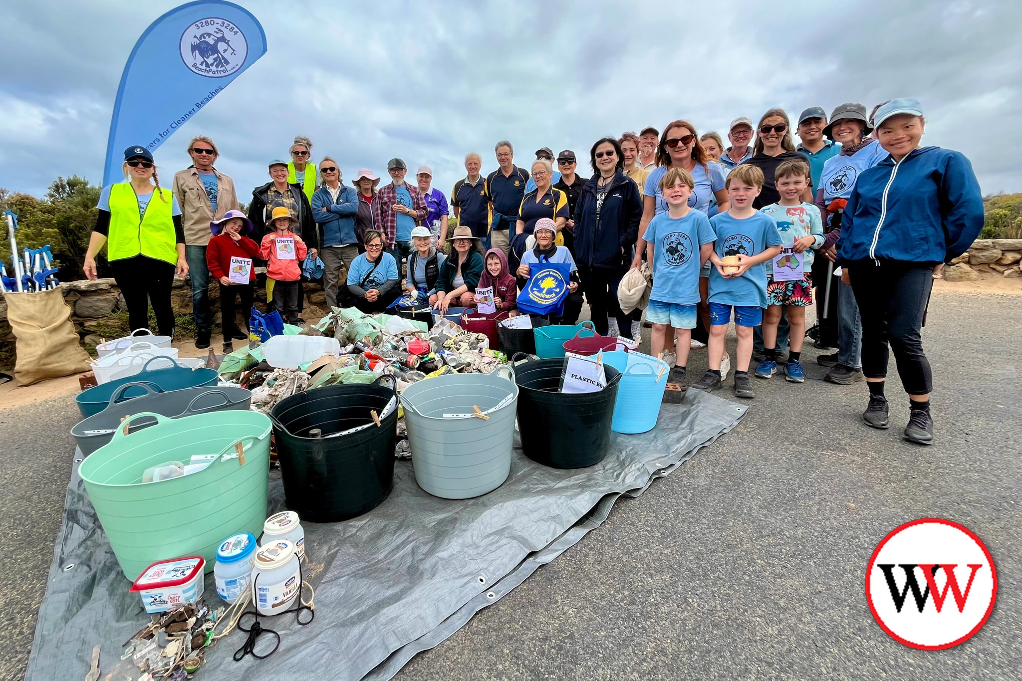 Volunteers collected a huge amount of rubbish at Thunderpoint on Clean Up Australia Day.