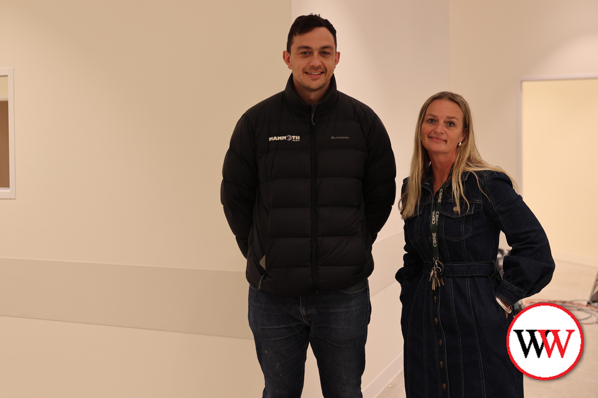 On-site manager Patrick Sidor and Gateway Plaza’s Sarah Porter are looking forward to the opening of Dorevitch Pathology.