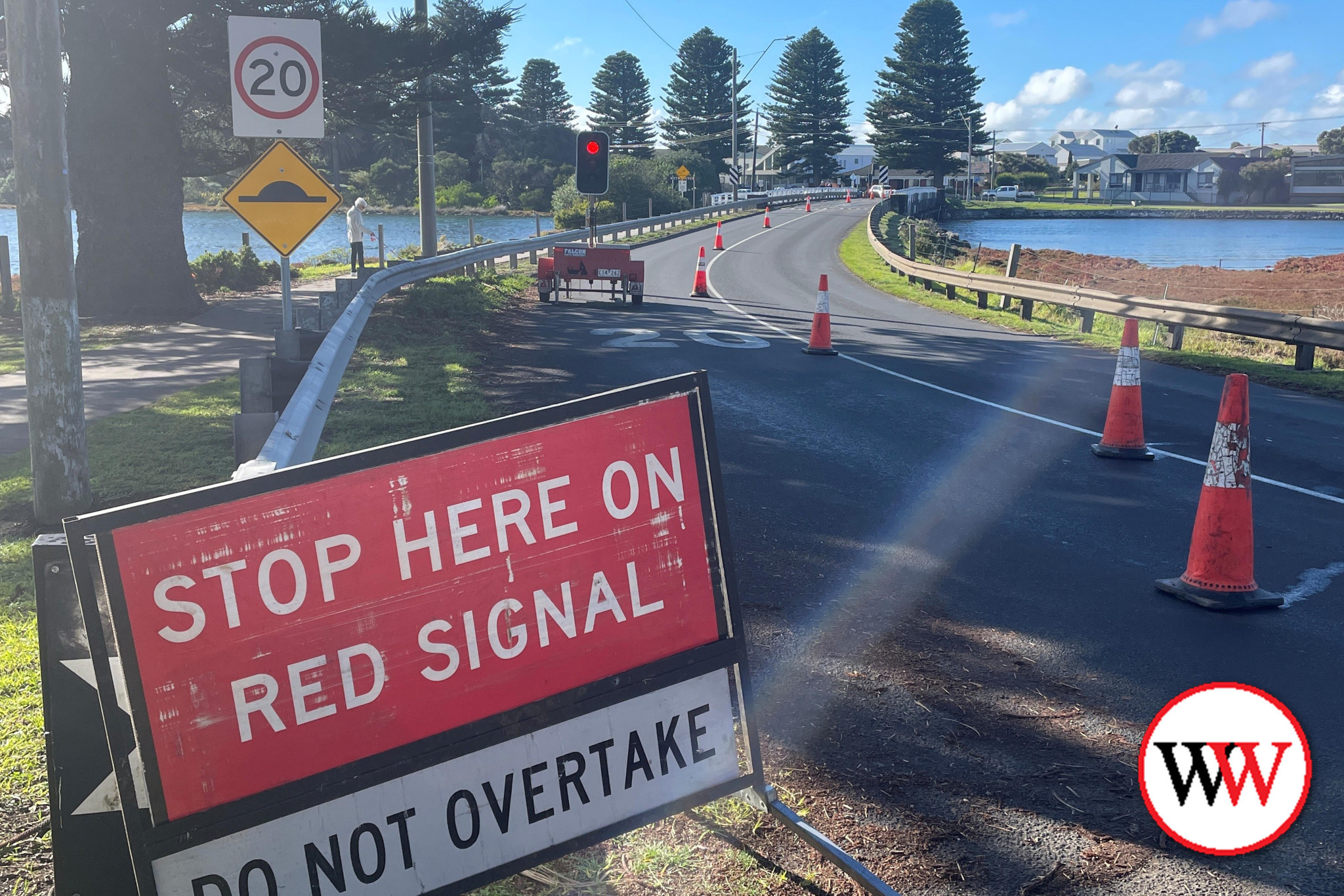 A 20km/h speed limit is in place, along with a 15-tonne load limit, to help reduce the impact of traffic.