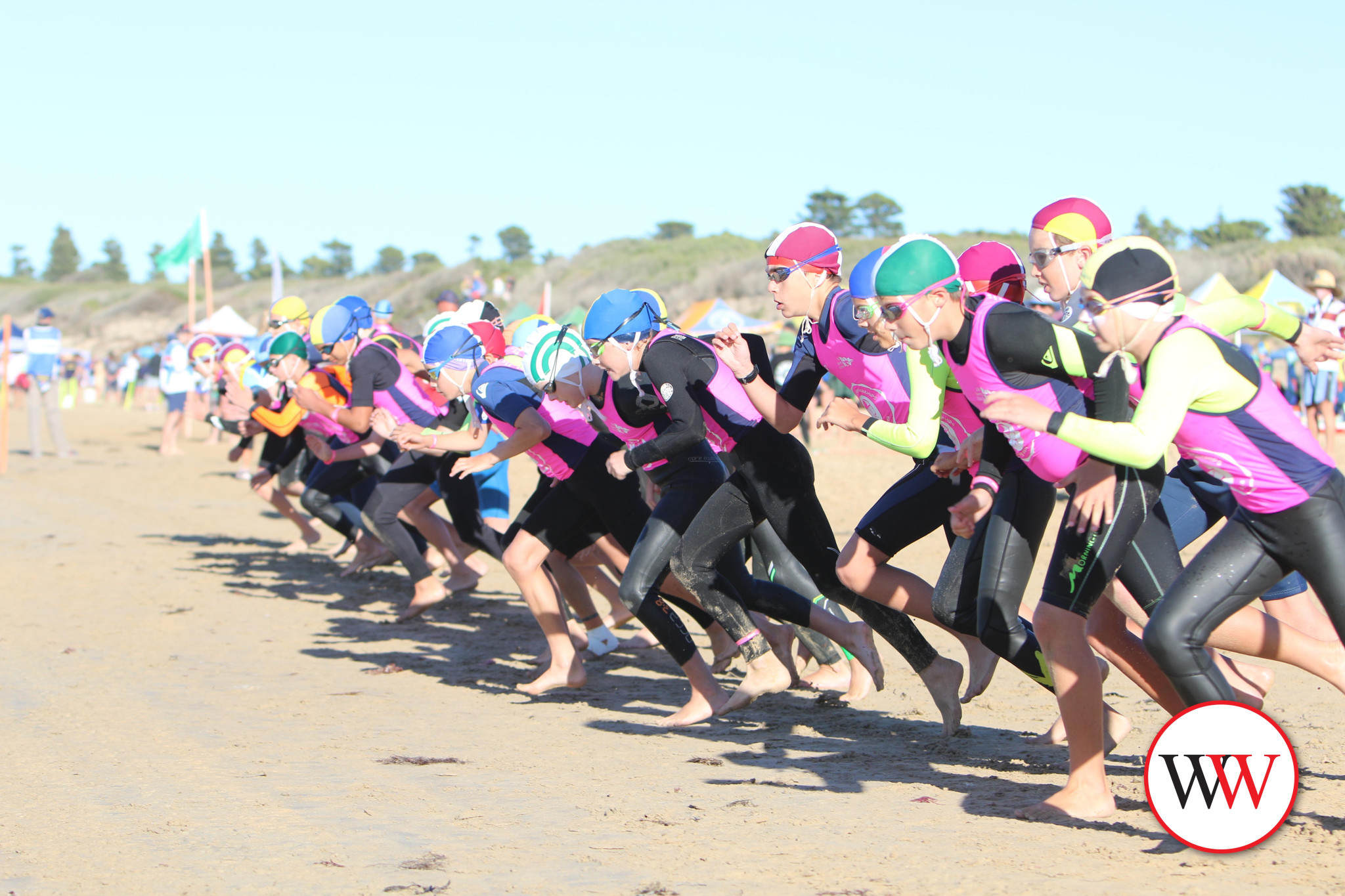 Bathed in sunshine and with the temperature hitting the high 30s last weekend, the beach was the place to be and there was plenty of action in and out of the water with the running of the junior lifesaving championships.