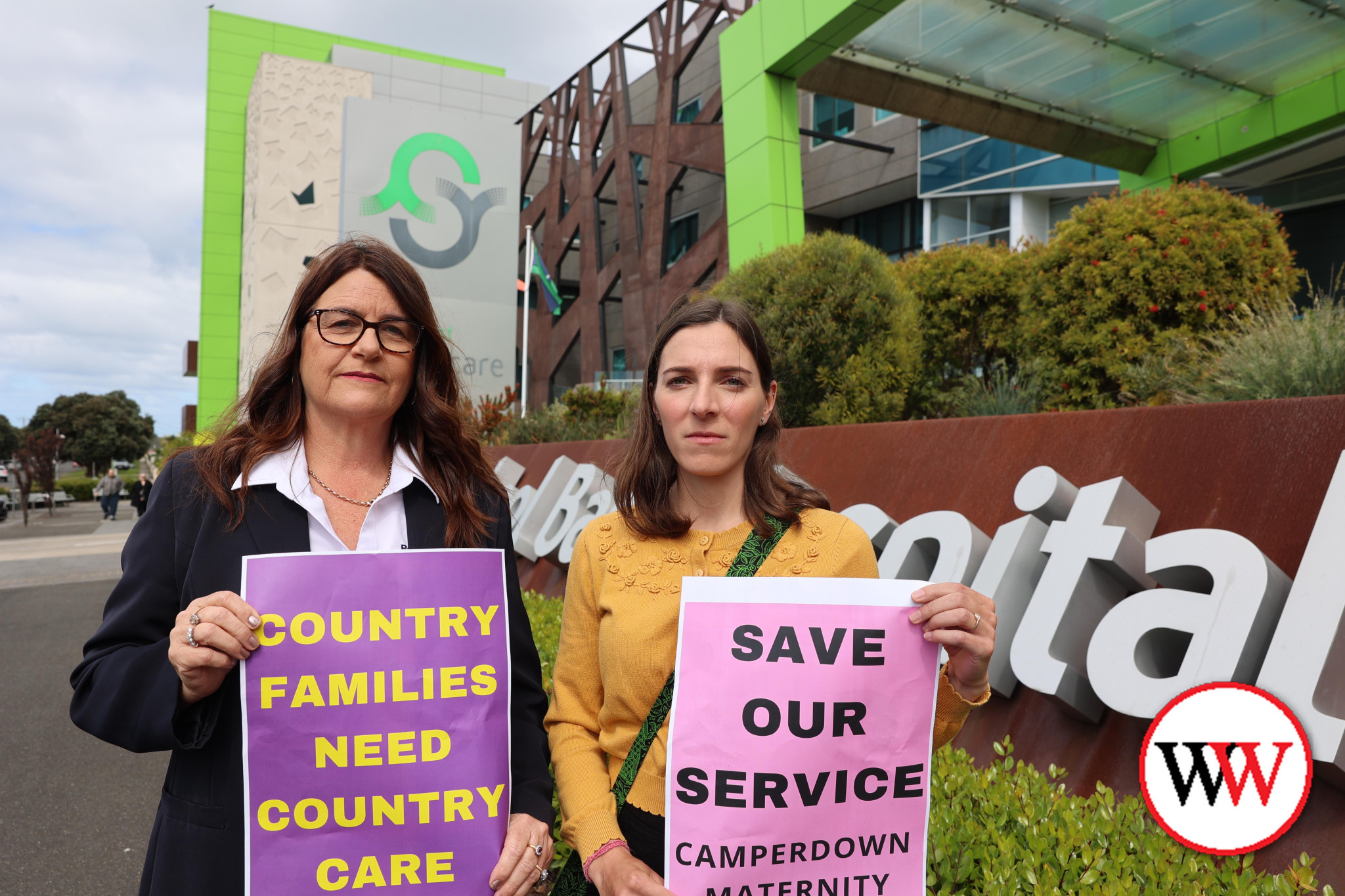 Member for South West Coast Roma Britnell and Camperdown’s Cristina Miskin are concerned about the future of maternity services in the district.