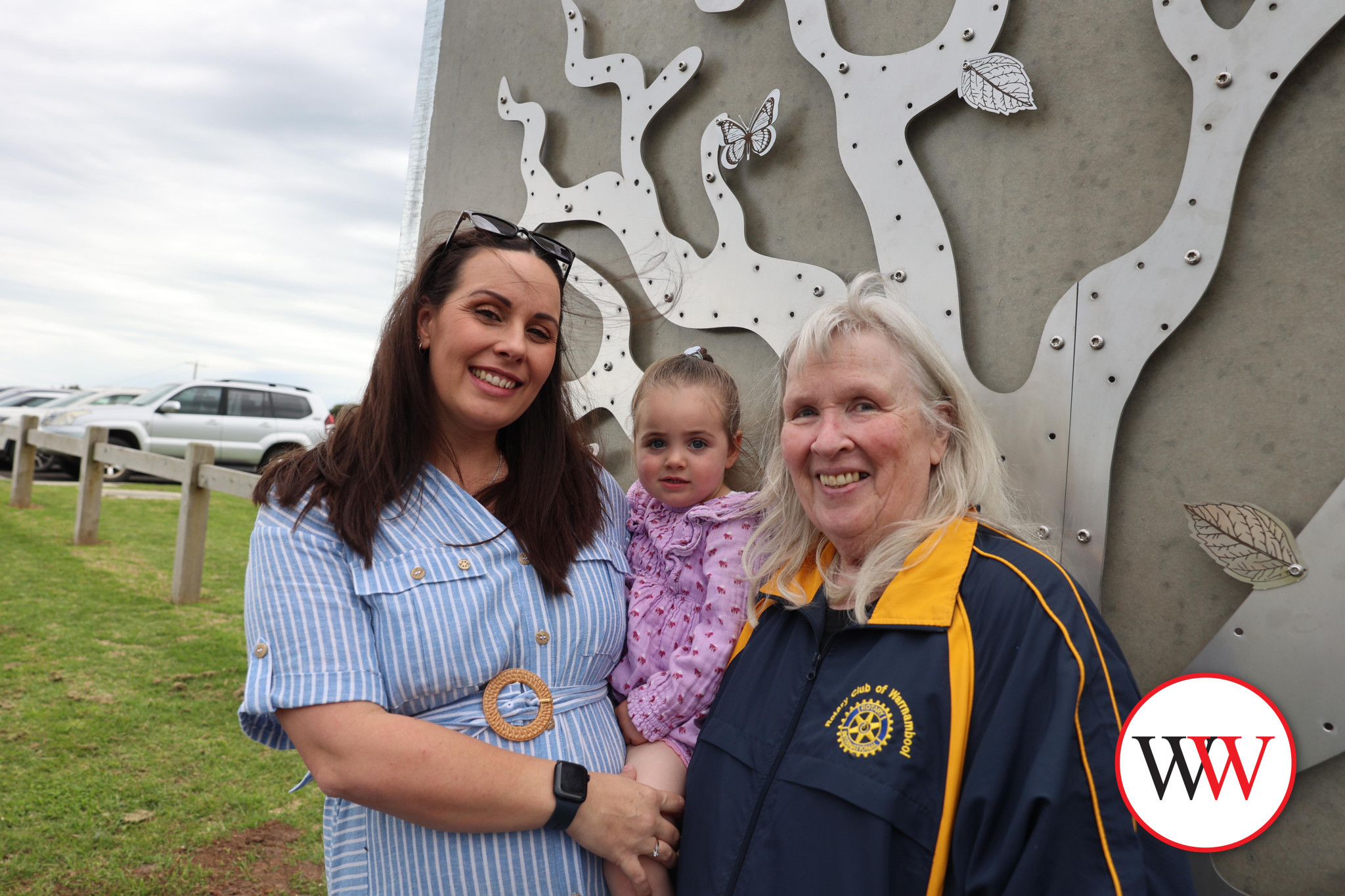 Last week saw the official unveiling of a very special early loss memorial tree in the grounds of Tooram Memorial Park, bringing a sense of comfort to families across the district, including local mum Sarah Wallace (pictured with daughter Rosie and Rotarian Janet Blackley who was the ‘instigator’ of the project).
