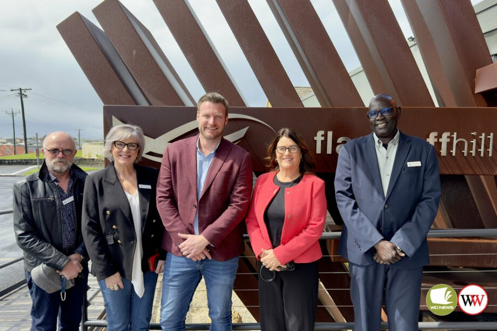 Flagstaff Hill was also on the day’s agenda, where the Shadow Minister and Roma Britnell was greeted by mayor Debbie Arnott and fellow councillors Otha Akoch and Richard Ziegler.