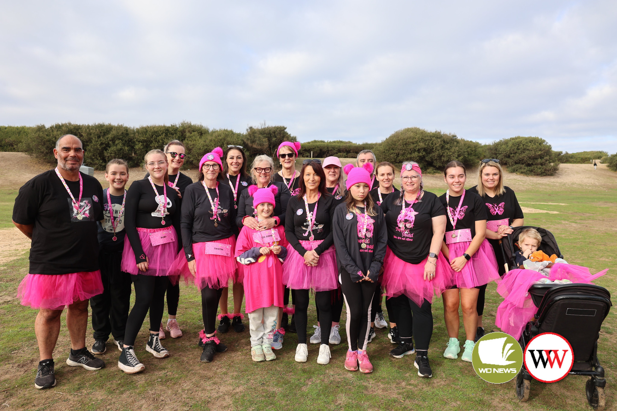 Members of the ‘Bosom Buddies – Walking the Cure’ dressed in costume and enjoyed the morning’s events.