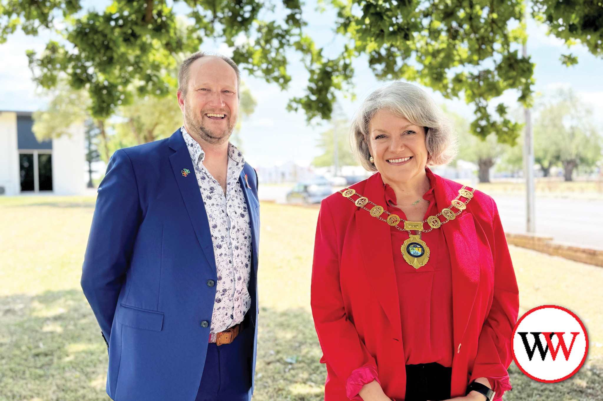 Moyne Shire mayor Cr Karen Foster and deputy mayor Cr Jordan Lockett.