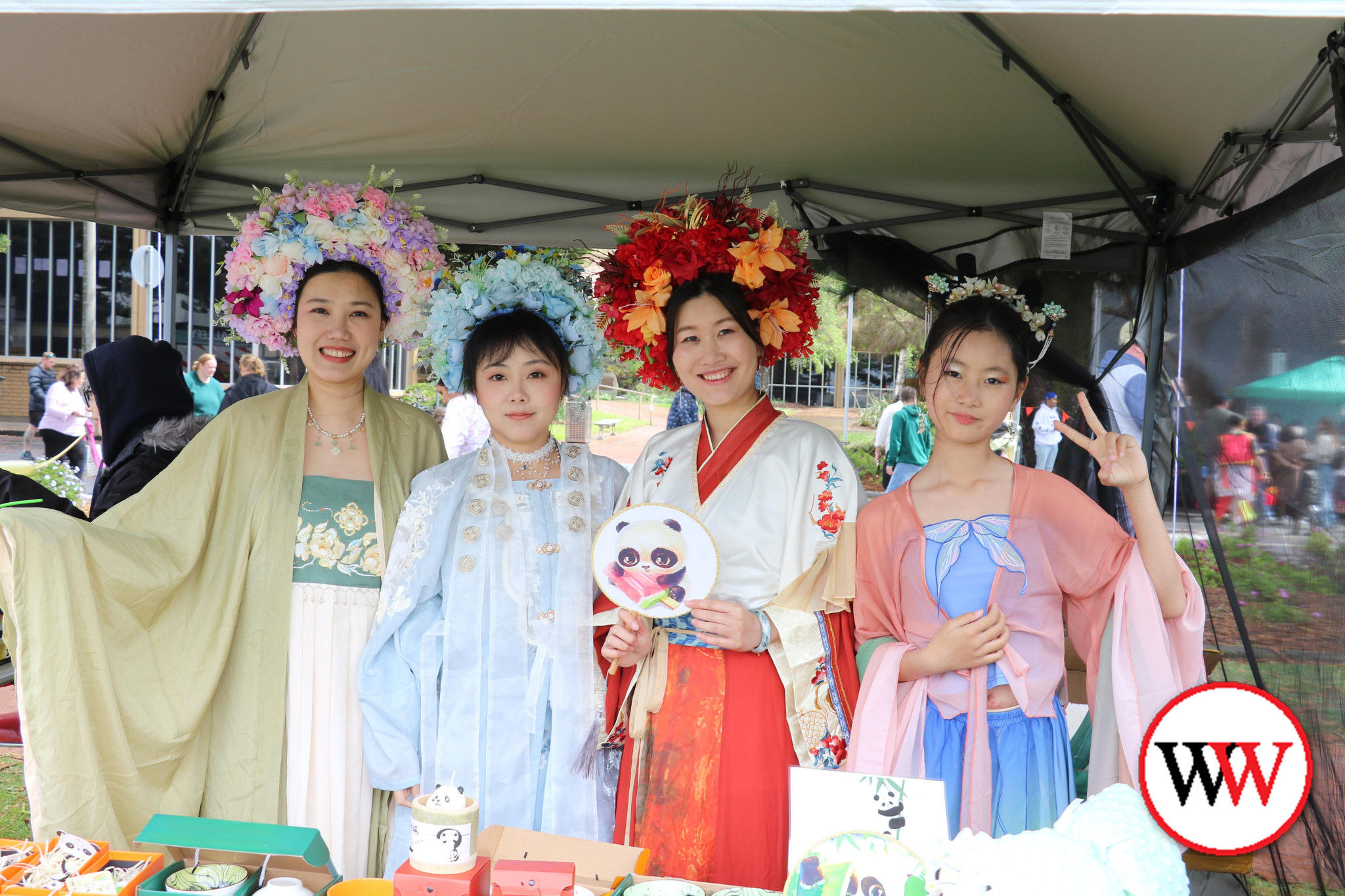 Yu-yun Peng, Manni Luo, Xiuxiu Chen and Qianyi Huang were all smiles at the Civic Green last weekend. The area was an explosion of colour, smells and activities on Saturday as crowds braved the cool weather to enjoy the 2024 Multicultural Festival.