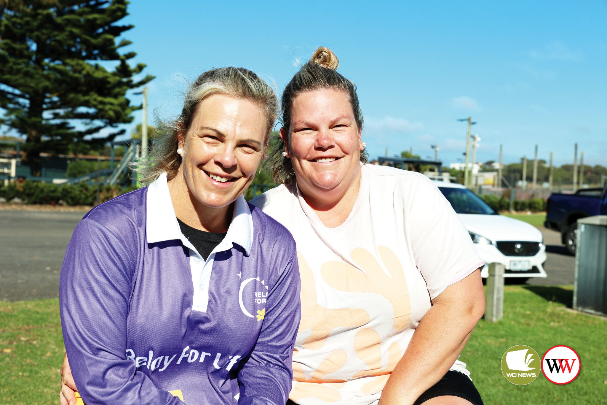 Warrnambool sisters Jodie Carey and Emily Veale are looking forward to tomorrow’s relay.