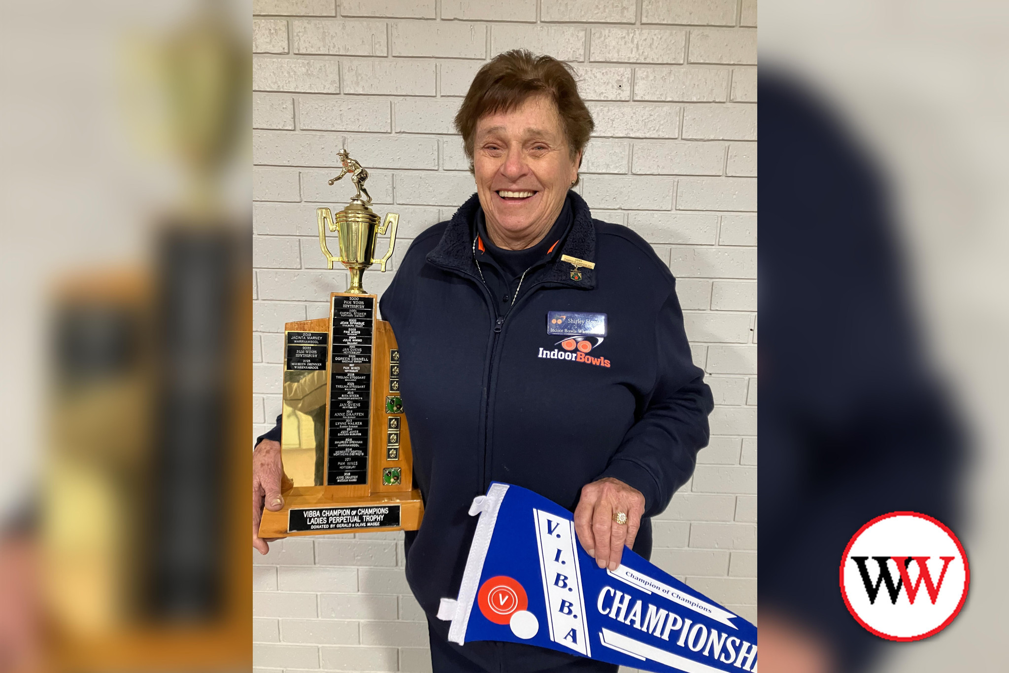 Dennington’s Shirley Hogan won the Victorian Champion of Champions title in Melbourne last weekend.