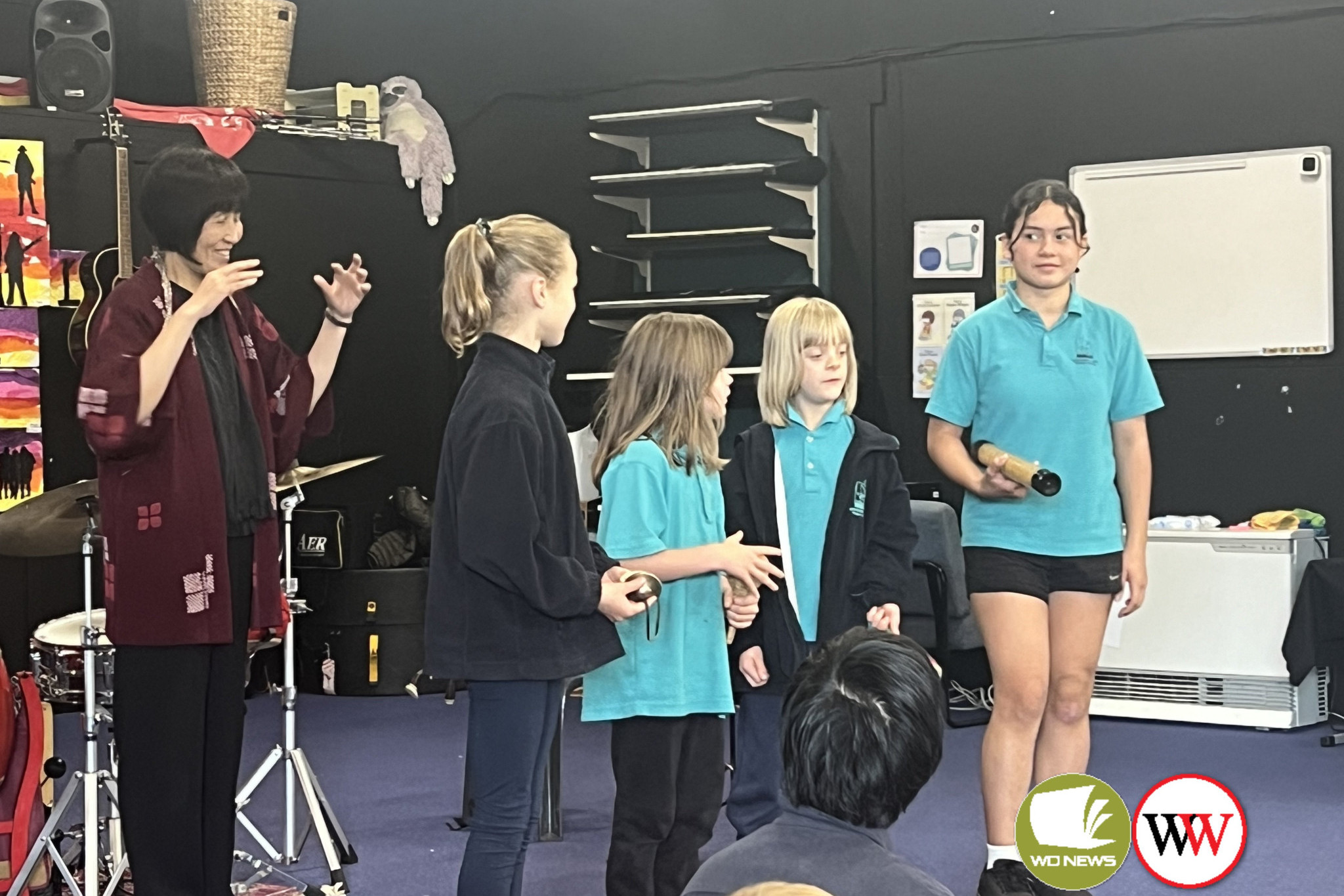 Students Allira Brown, Letisha Freeman, Ivory Fitzpatrick and Ruby-Jean Jennings-Richardson were happy to take part in the music performance.