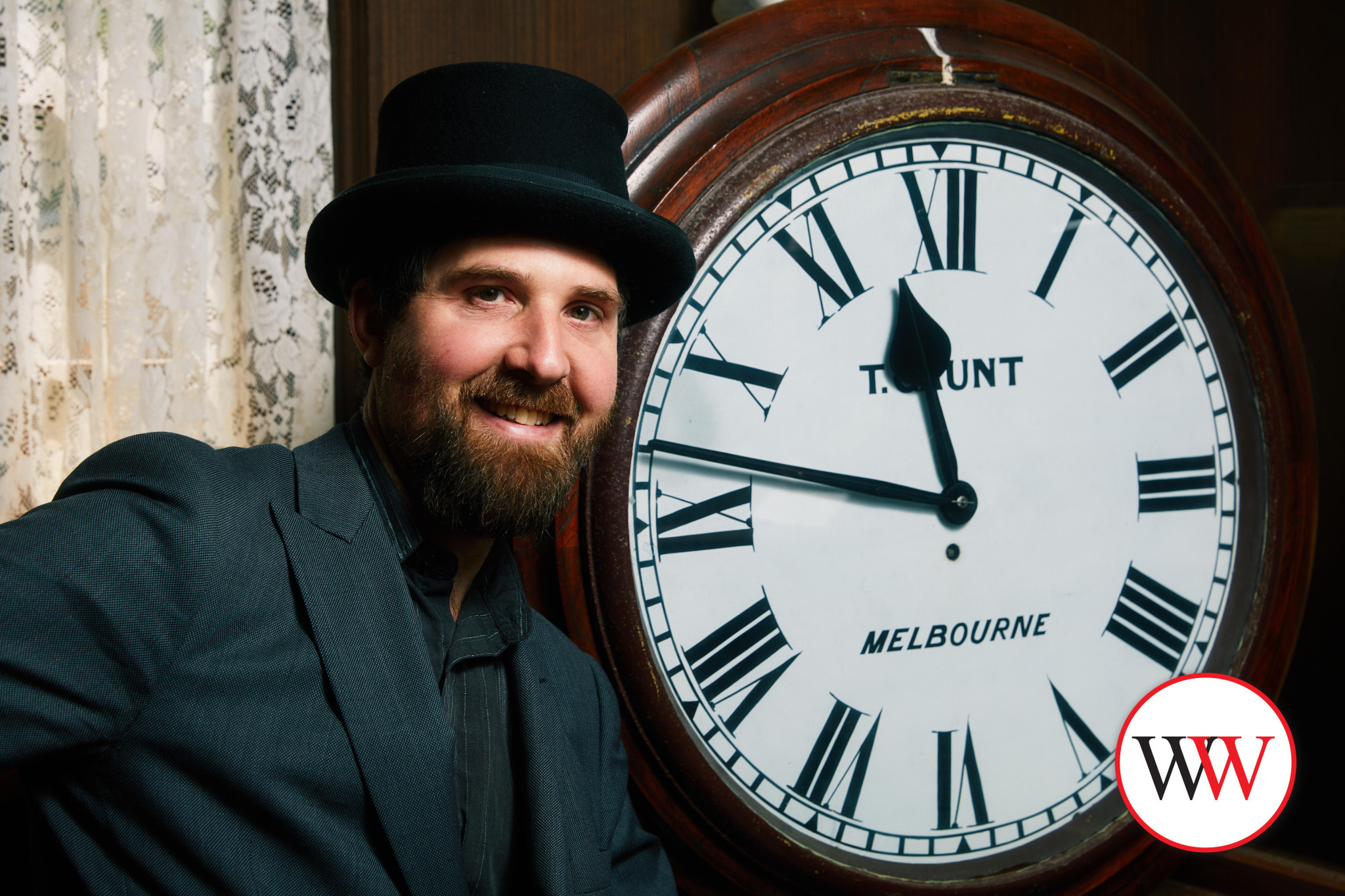 Clock repairer Thomas Habel is looking forward to showing his rare trade to visitors at Flagstaff Hill this Sunday. Picture courtesy Warrnambool City Council.