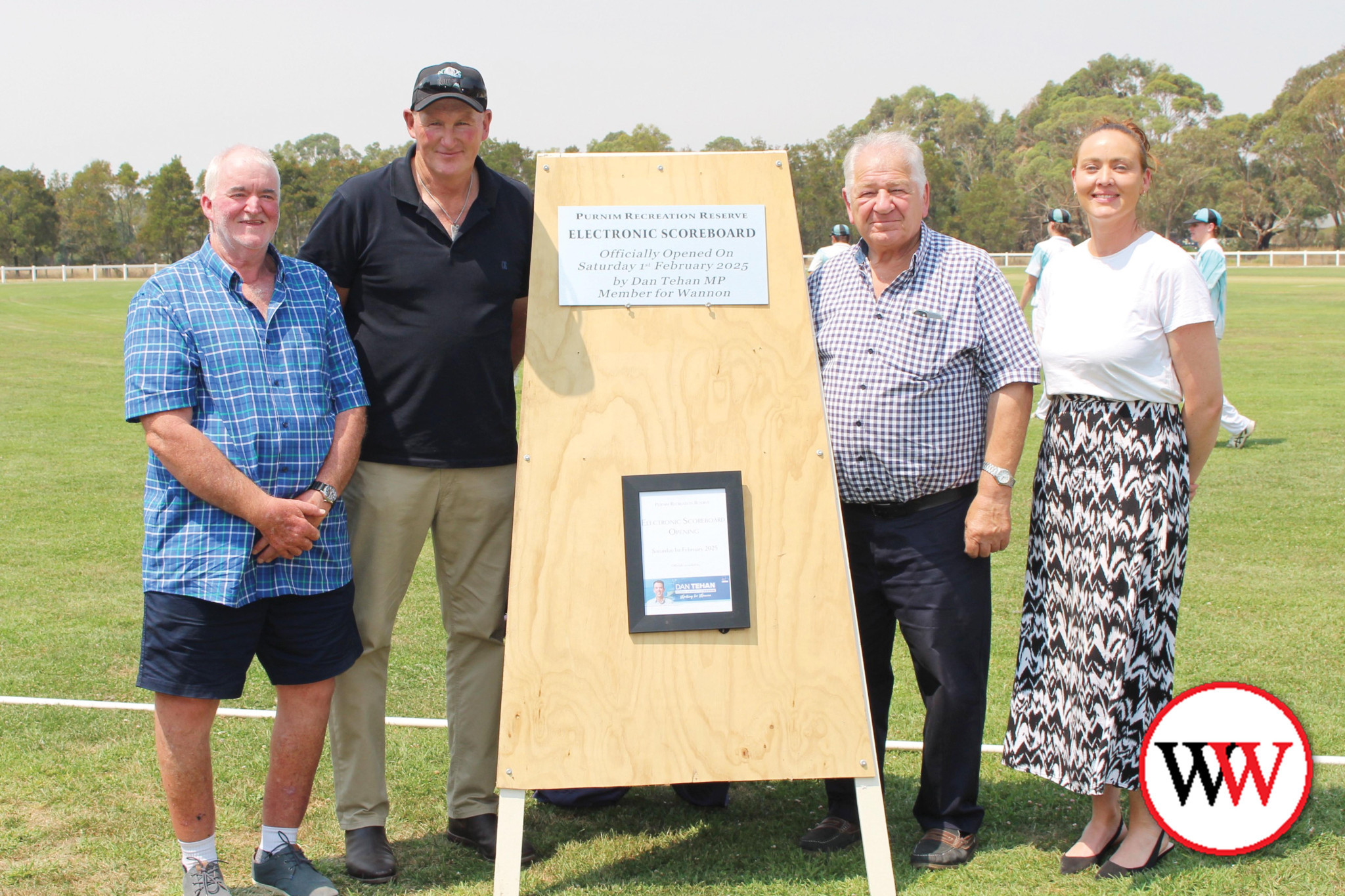 PRR Secretary Peter McDonald, President Mick McKinnon, Moyne Shire Cr Jim Doukas & Cr Myra Murrihy.