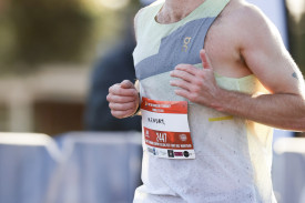 Winner of the Open half marathon Toby Menday.