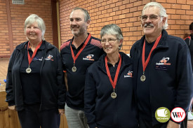 Section one runners-up, Ann Yates, James Byron, Sue Kerr and Peter Baker.