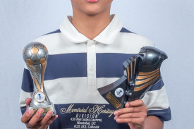 Rangers under 12 Teal best and fairest joint winner, Thomas Nguyen.