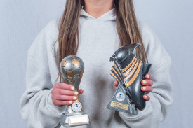 Under 14 girls best and fairest Aurora Walmsley.