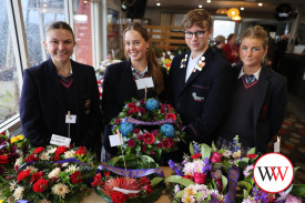 Emmanuel College year 10/11 students Ella McLaren, Jaylah Moloney, Max Hegarty and Neve MacDonald.