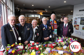 President of Warrnambool RSL Richard Ridgwell (left) with fellow members Jeff Maddocks, Bernie O’Keefe, Bob Frost, Peter Stapleton and David Macphail.