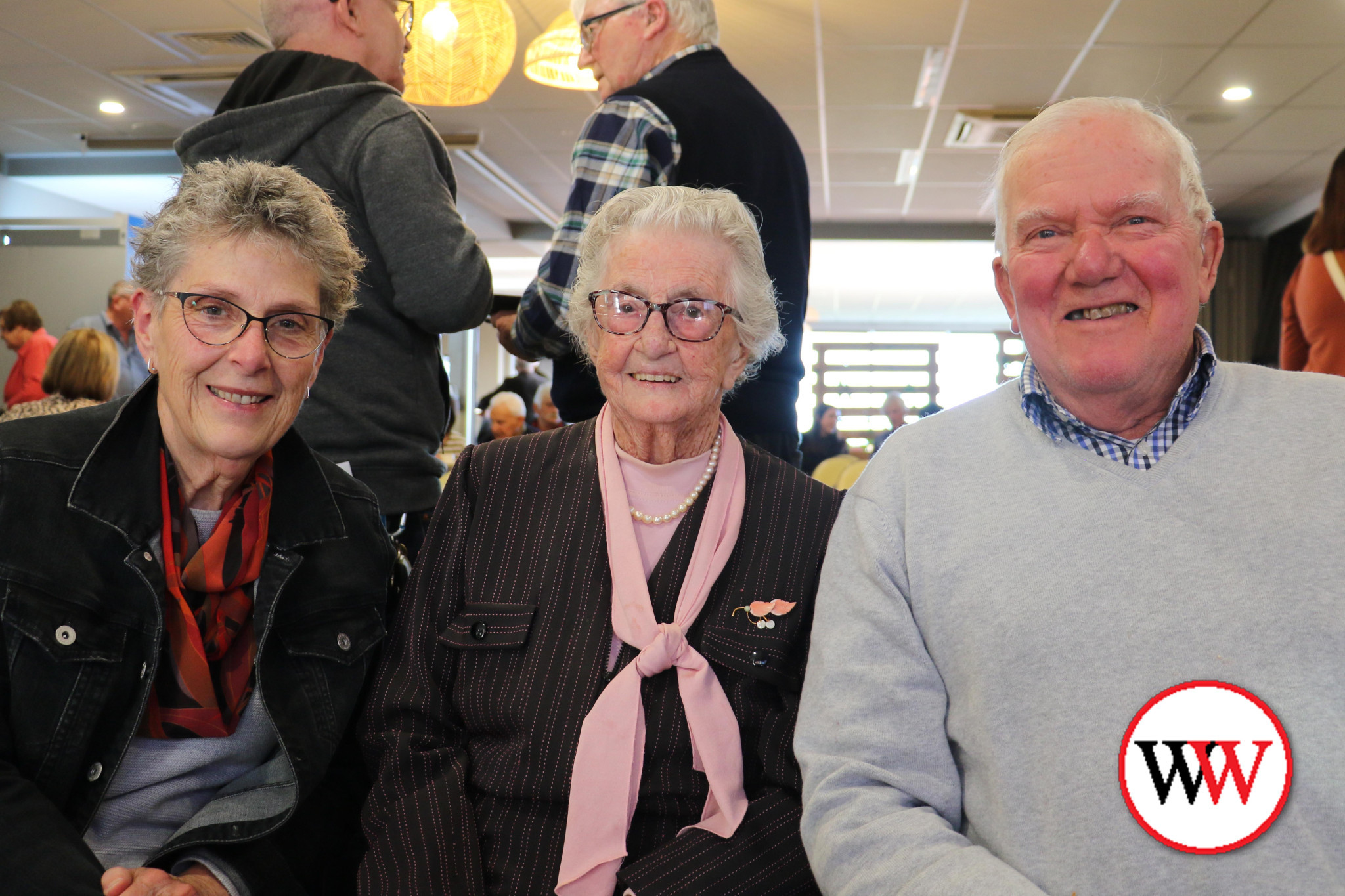 Vicki Gellie, Isabel Phillips and Jim Grayson enjoyed last Sunday’s celebrations at the Warrnambool RSL.