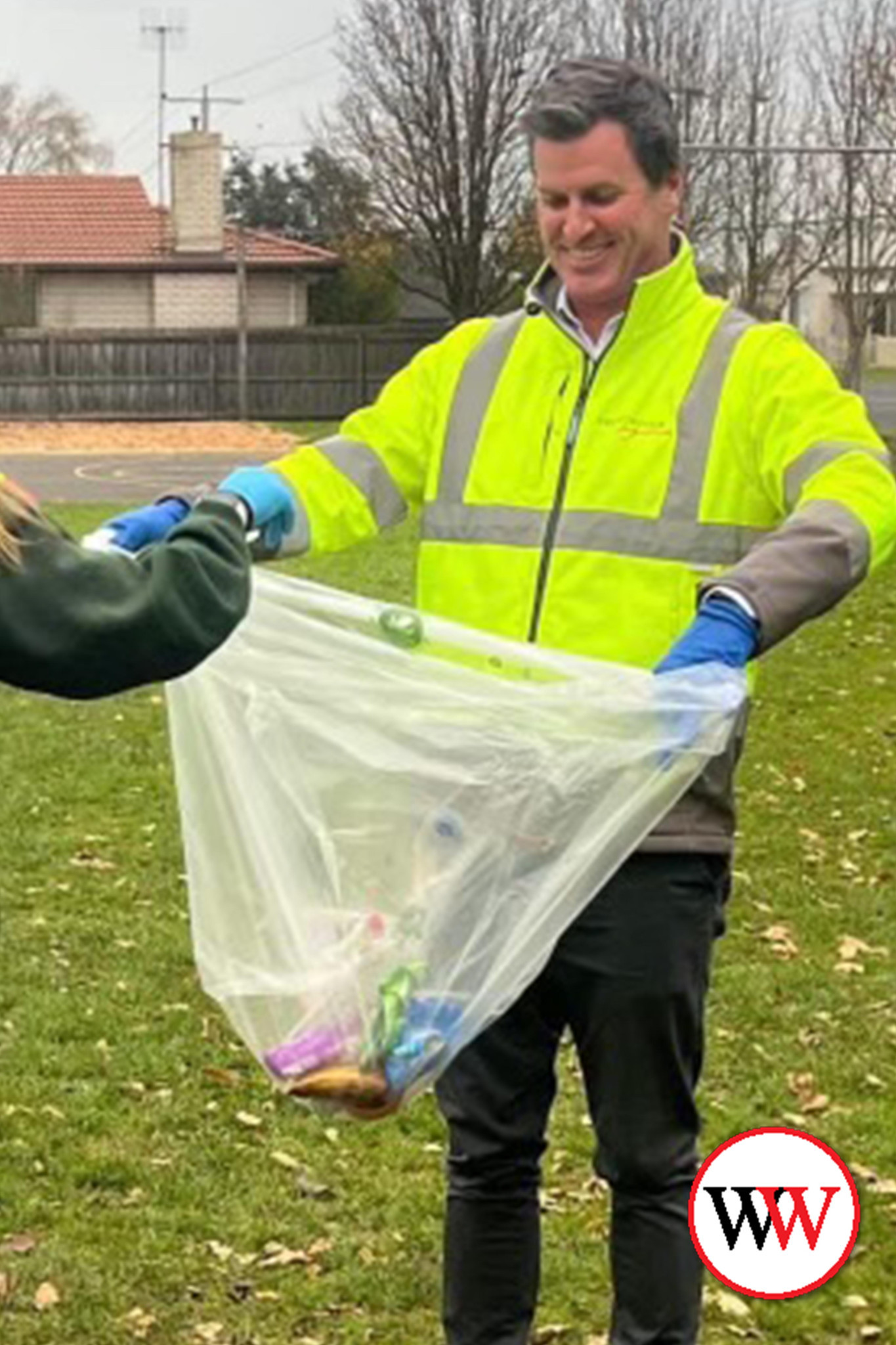 Tim Sheldon from Saputo Dairy Australia was happy to take part in the clean-up at Allansford.