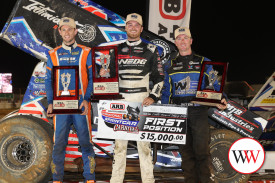 SPRINTCARS: 1st Cole Macedo, 2nd Brock Hallett, 3rd Matt Egel