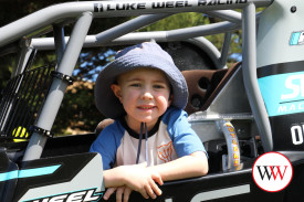 Five year-old Toby Lane enjoyed sitting behind the wheel.